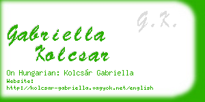 gabriella kolcsar business card