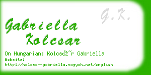 gabriella kolcsar business card